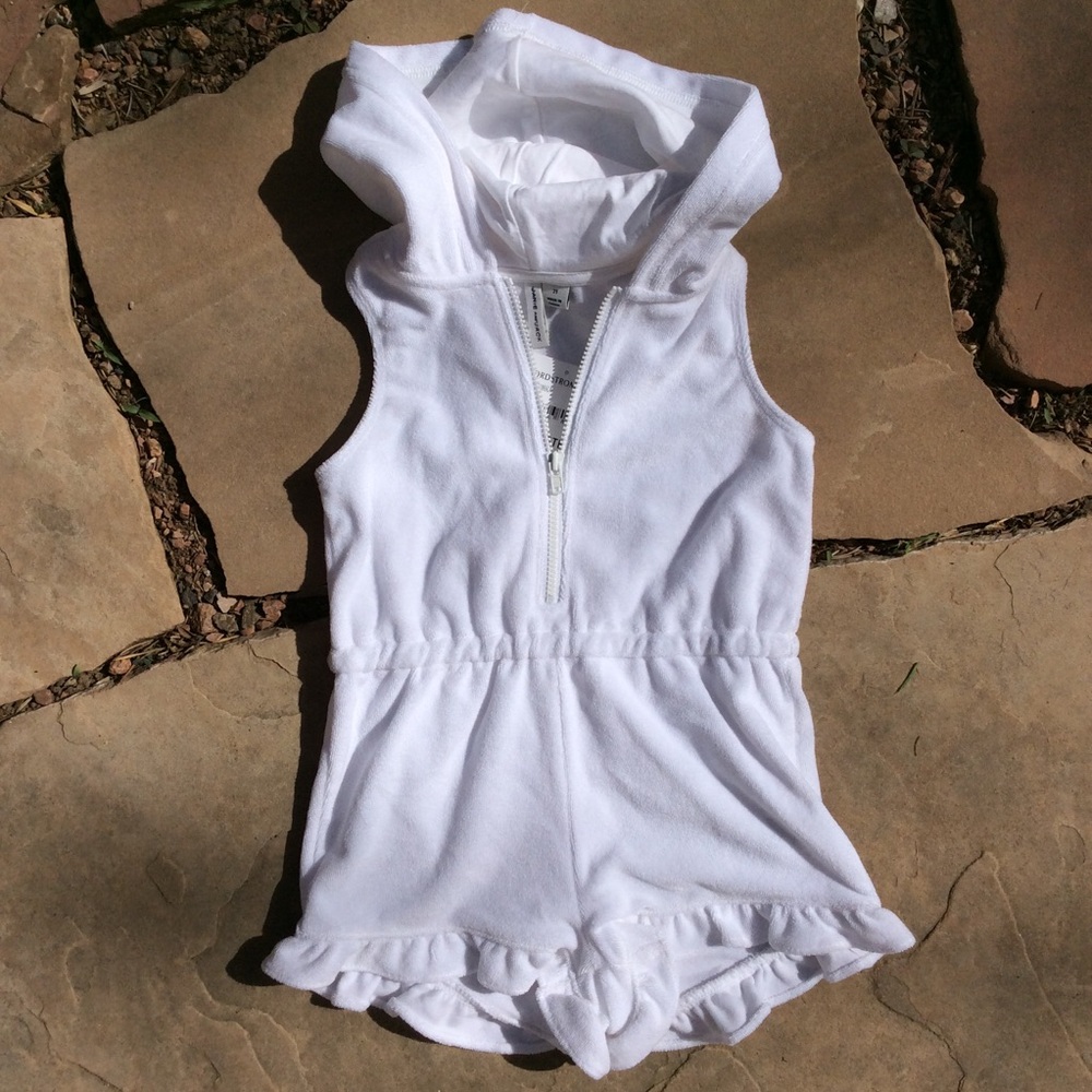 NWT Janie and Jack Hooded Terry Cover Up Romper